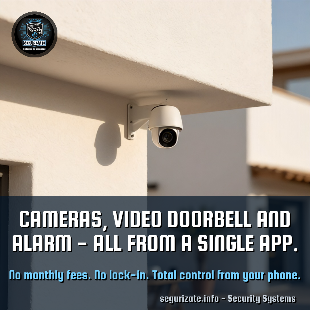 Cameras, video doorbell and alarm — all from a single app